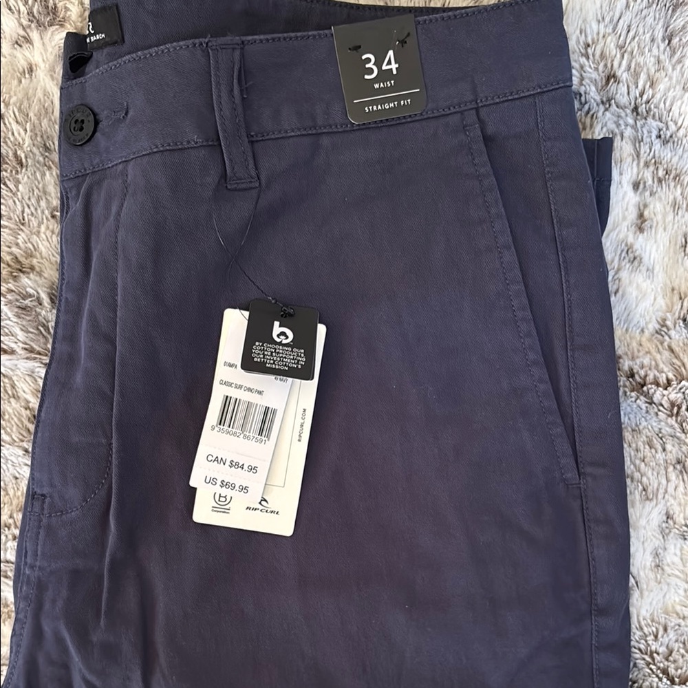 Men's Navy Pants - Straight Fit